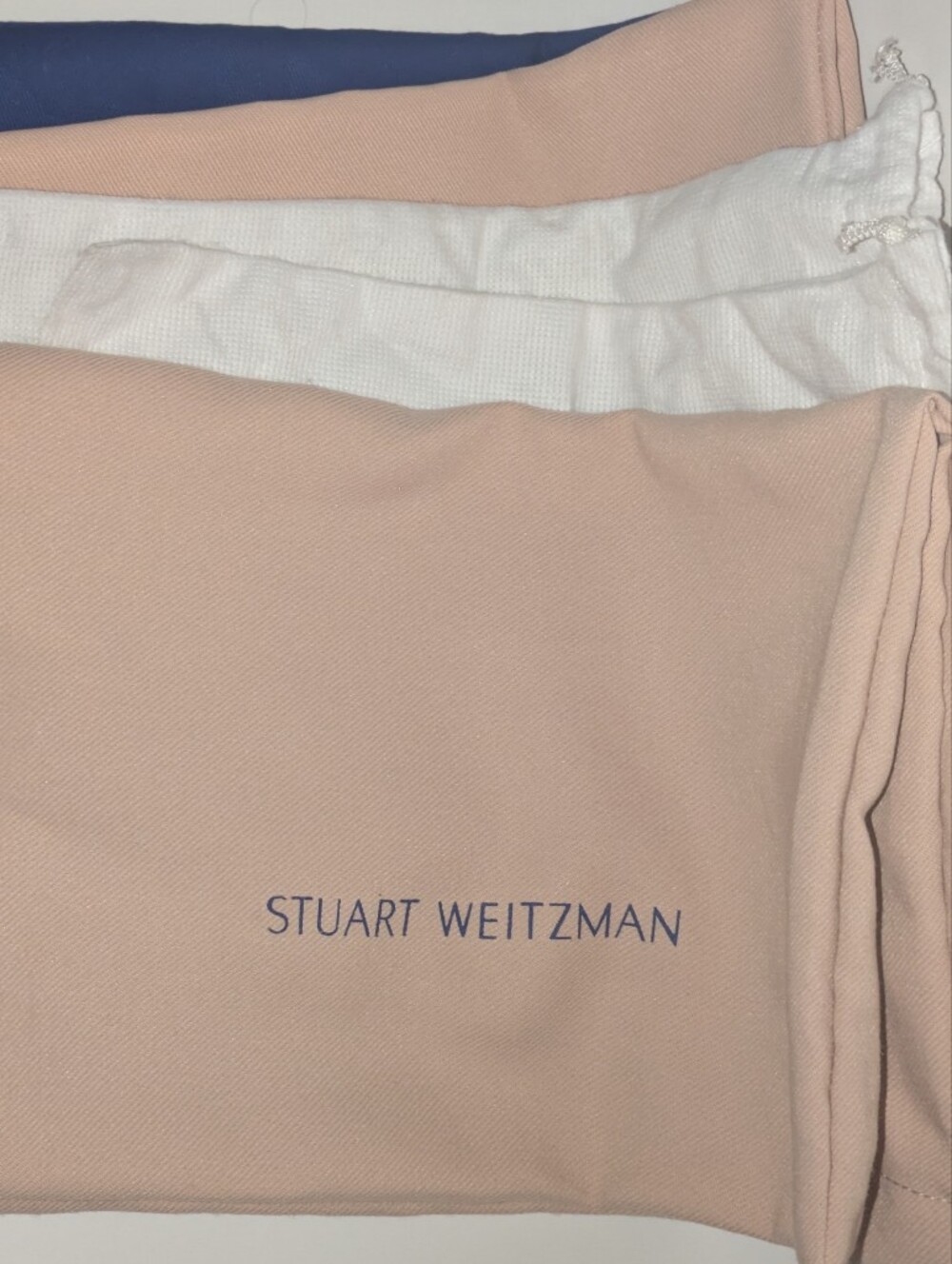 Stuart Weitzman Dust Bag Lot of 4 Pink Blue White Drawstring